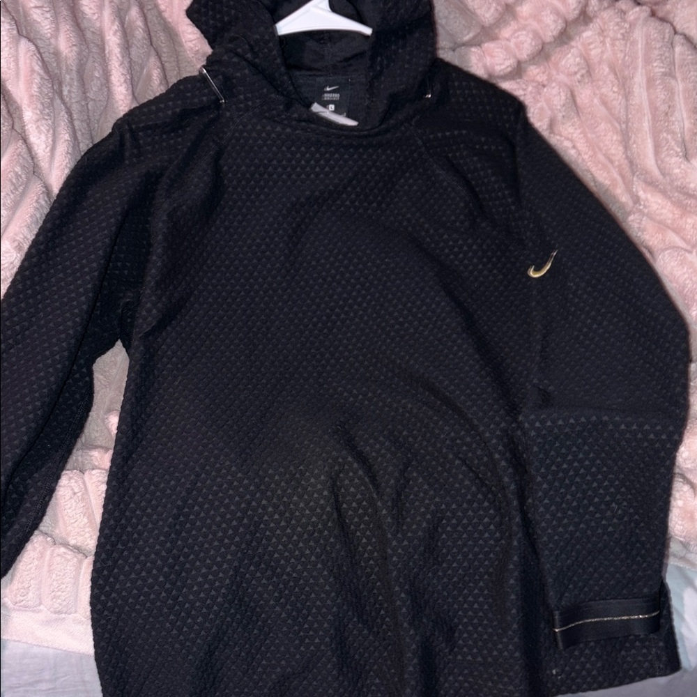 Nike Black and gold dry fit hoodie